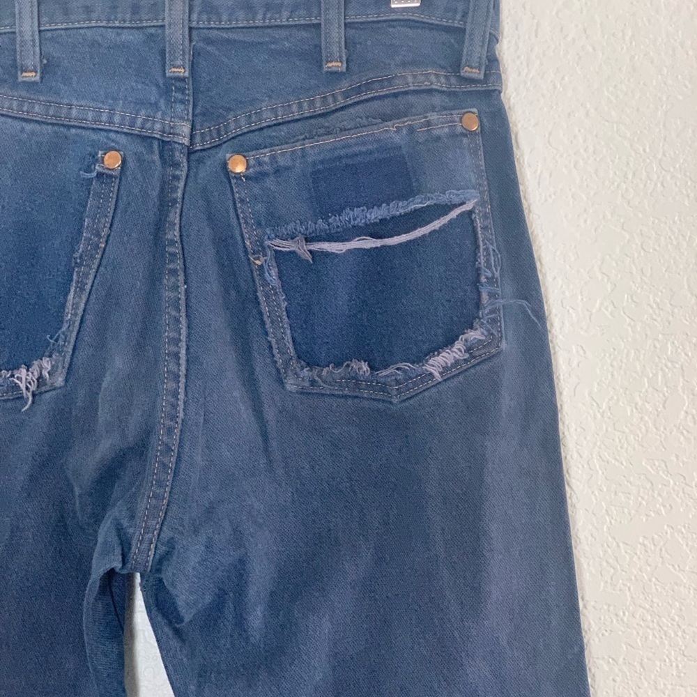 Wrangler | Vintage western straight leg denim high rise jeans patched si… - Picture 8 of 9
